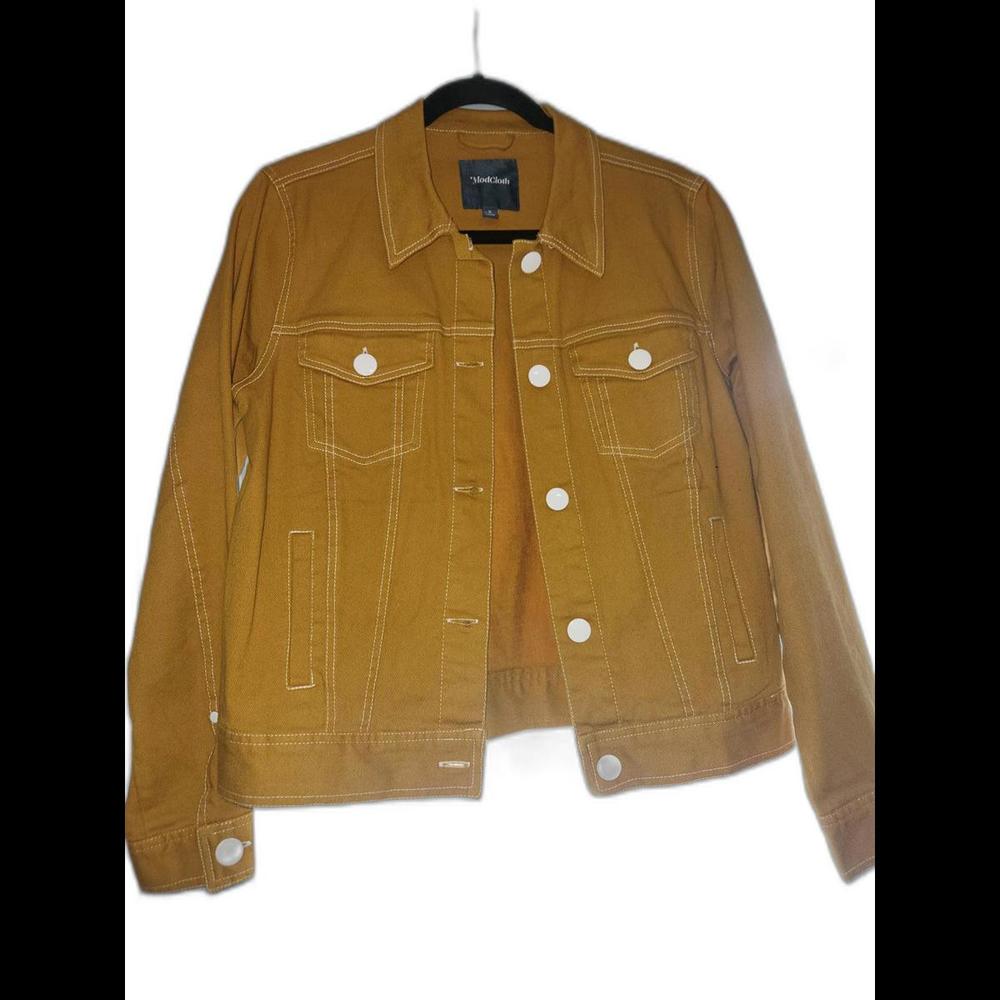 Mustard color jean jacket, S, Mod cloth